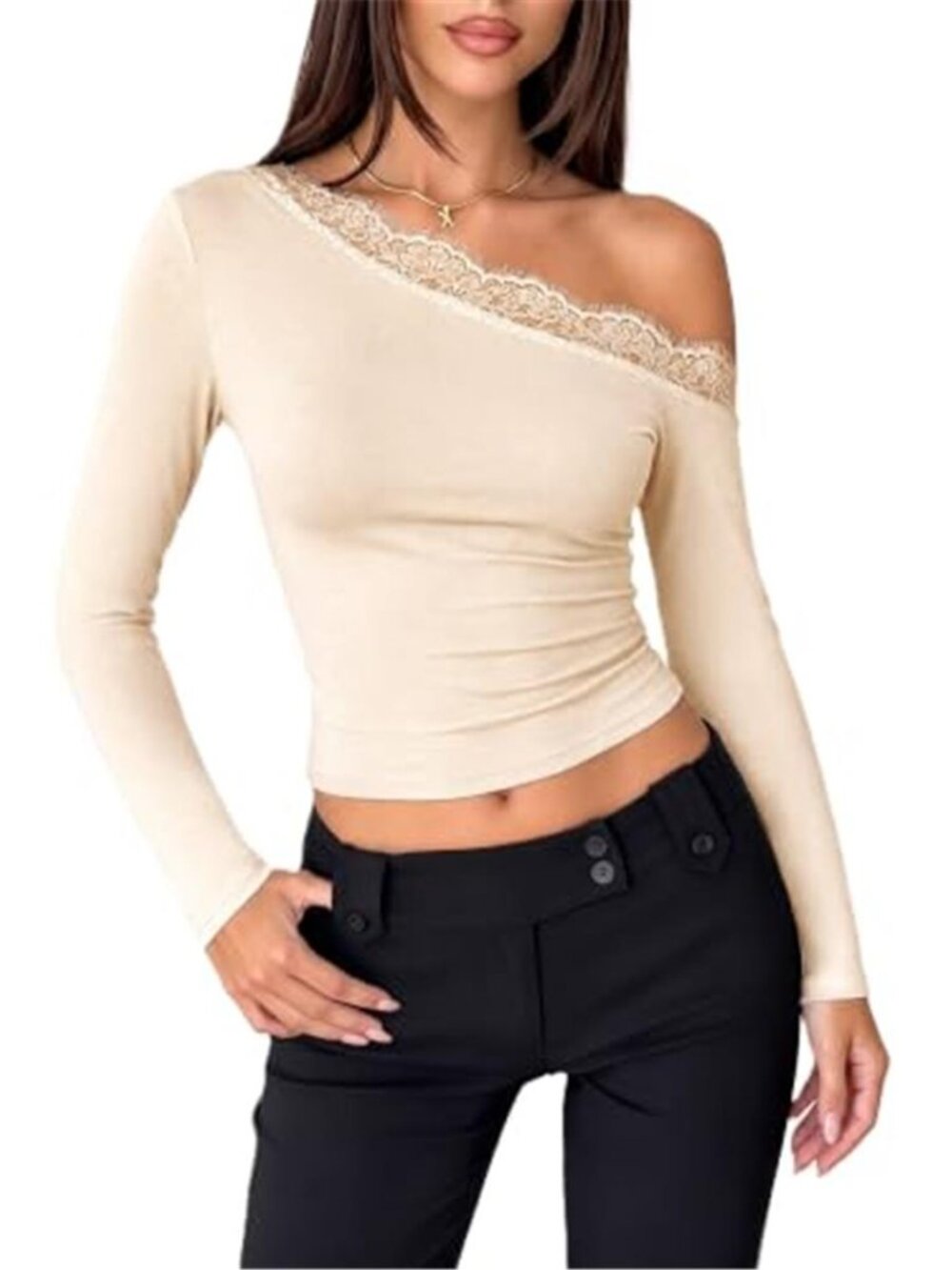 Women's Fall Long Sleeve Top Fitted Casual Going Out Shirt